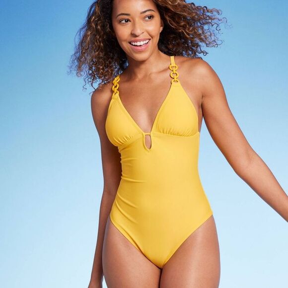 Shade & Shore Yellow One-Piece Swimsuit - Picture 1 of 3